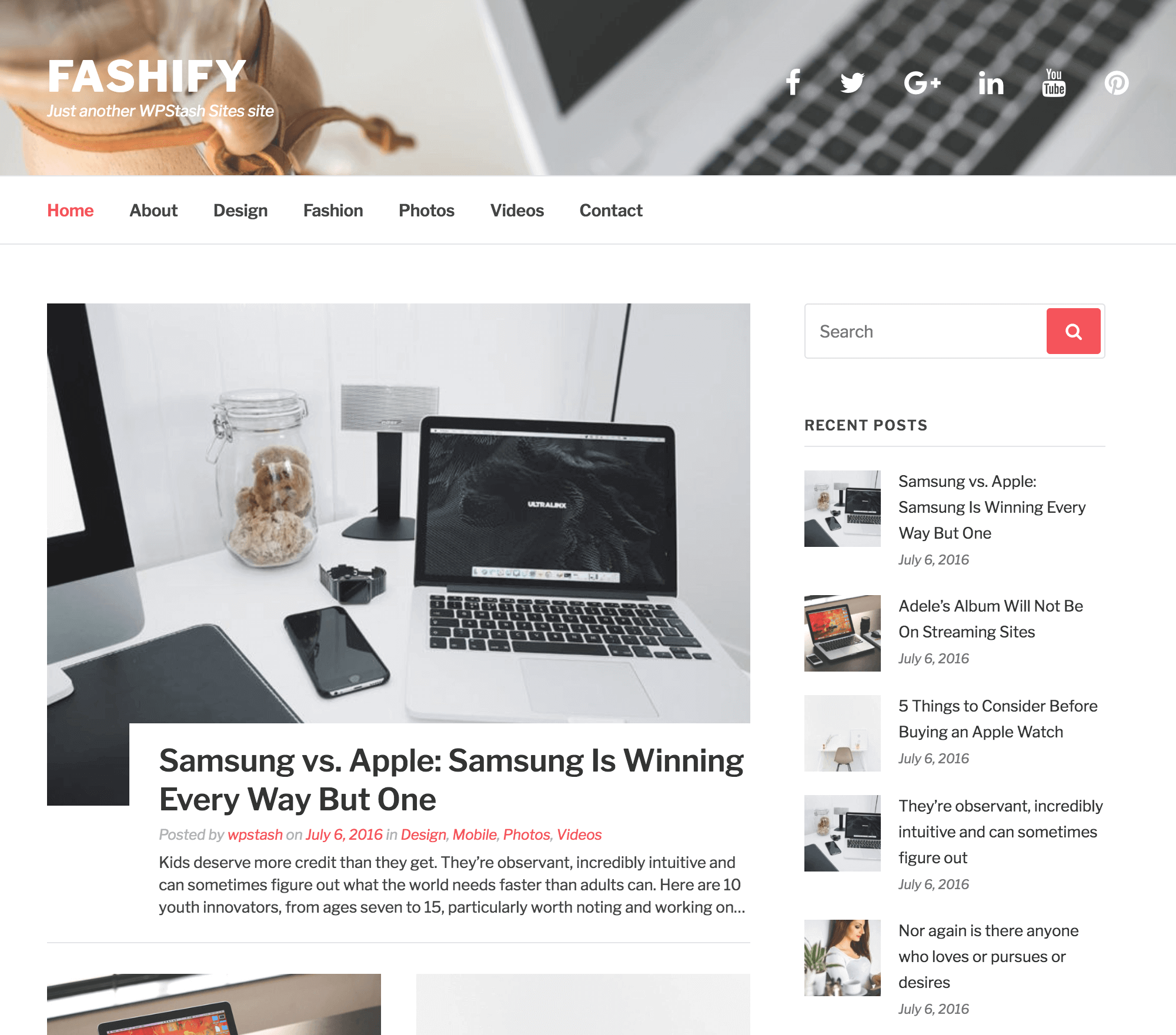 Fashify WordPress Theme
